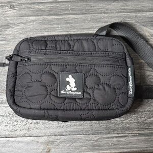 Disney Black Quilted Belt Bag
